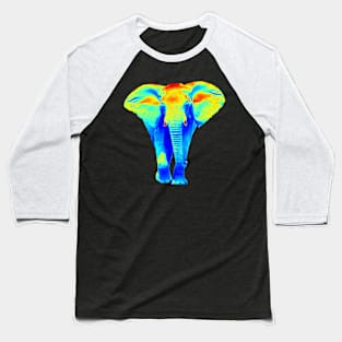 African Elephant Heatmap Baseball T-Shirt